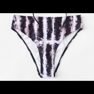 Women's striped bikini bottoms